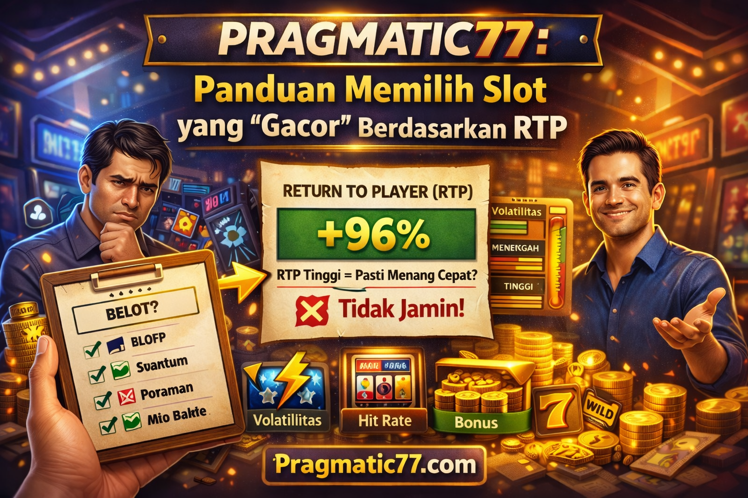 PRAGMATIC77: Panduan Memilih Slot yang “Gacor” Berdasarkan RTP