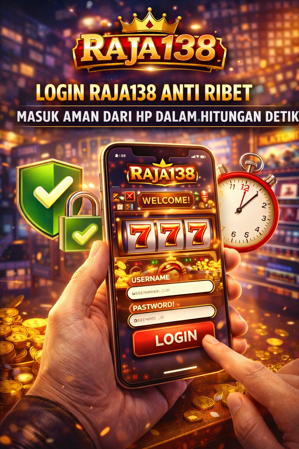 Login RAJA138 Anti Ribet: Masuk Aman dari HP dalam Hitungan Detik